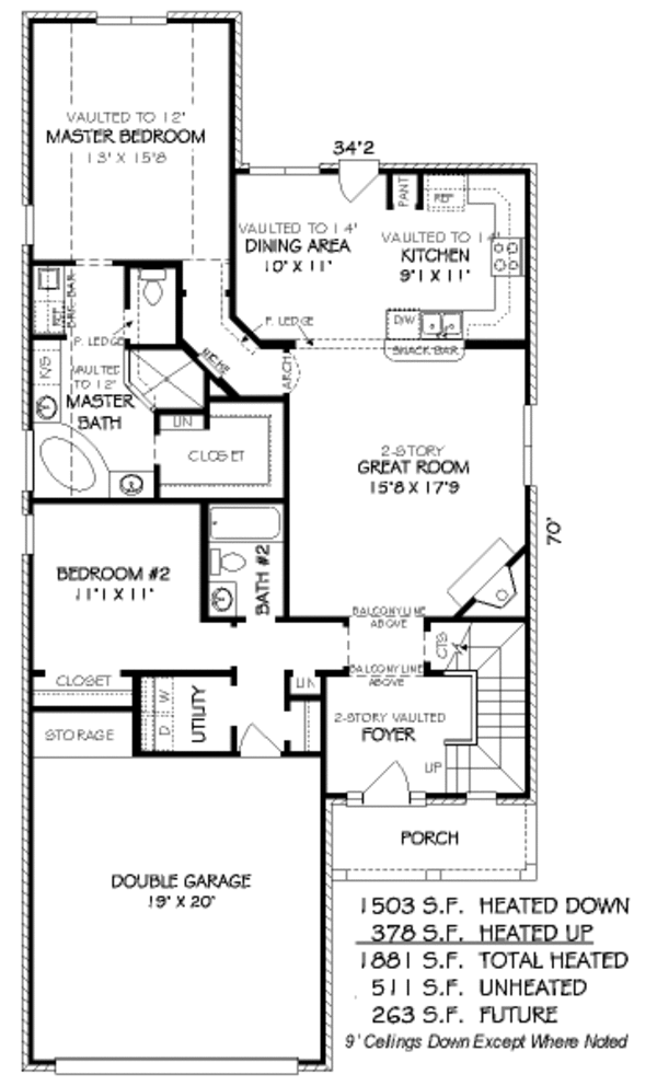 European Floor Plan - Main Floor Plan #424-133