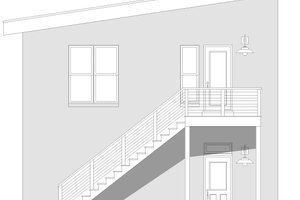 Exterior - Front Elevation 3 for Contemporary House Plan #932-981, 0 bath