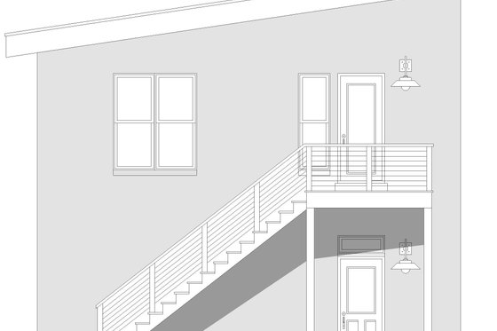 Exterior - Front Elevation 3 for Contemporary House Plan #932-981, 0 bath