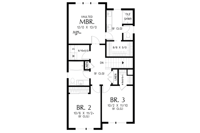 Home Plan - Floor Plan - Upper Floor for Contemporary House Plan #48-1198 - 3 bed, 2.5 bath