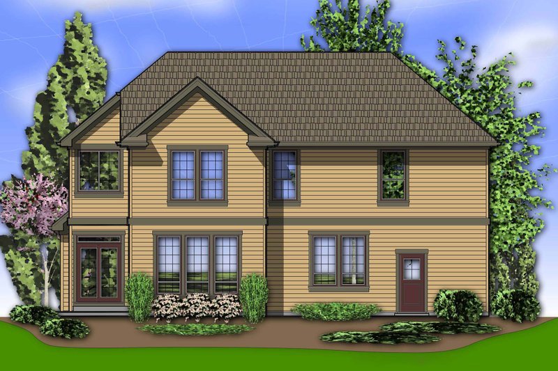 Architectural House Design - Exterior - Rear Elevation for Country House Plan #48-635 - 3 bed, 2.5 bath