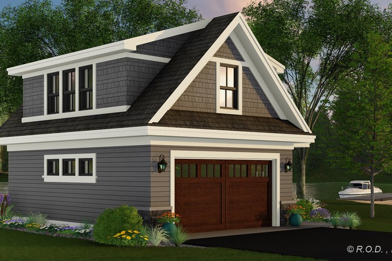 Architectural House Design - Exterior - Front Elevation 4 for Modern House Plan #51-1572 - 1 bed, 1 bath