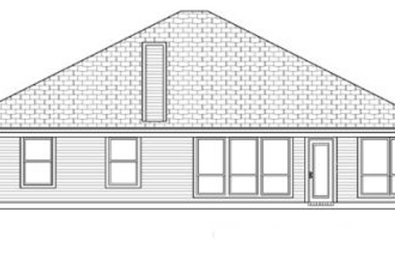 Exterior - Rear Elevation for Traditional House Plan #84-313 - 3 bed, 2 bath