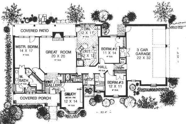 Traditional Floor Plan - Main Floor Plan #310-609