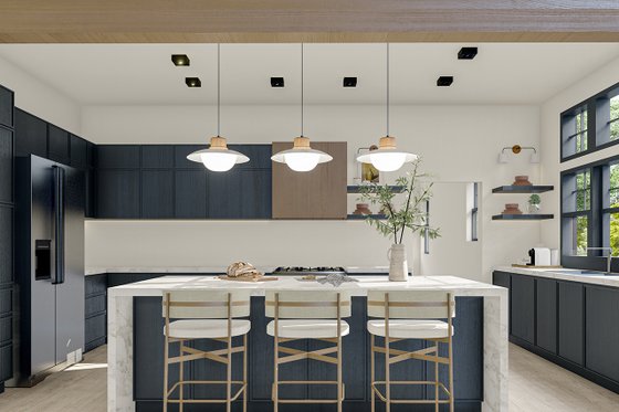 Interior - Kitchen for Farmhouse House Plan #124-1363 - 2 bed, 3 bath