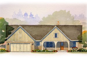 Ranch Exterior - Front Elevation Plan #901-64