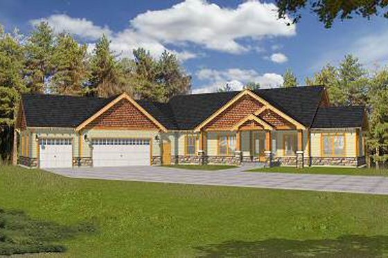 Exterior - Front Elevation for Bungalow House Plan #112-143 - 4 bed, 3 bath
