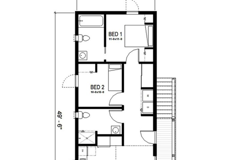 House Blueprint - New Orleans cottage house plan