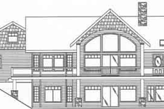 Exterior - Rear Elevation for Country House Plan #117-272 - 3 bed, 2.5 bath