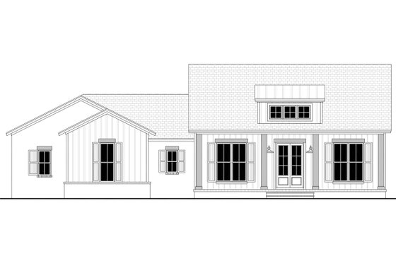 Exterior - Front Elevation 4 for Farmhouse House Plan #430-208 - 3 bed, 2.5 bath