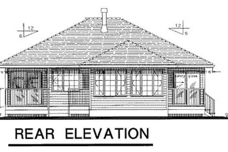 Dream House Plan - Exterior - Rear Elevation for Traditional House Plan #18-175 - 3 bed, 2 bath