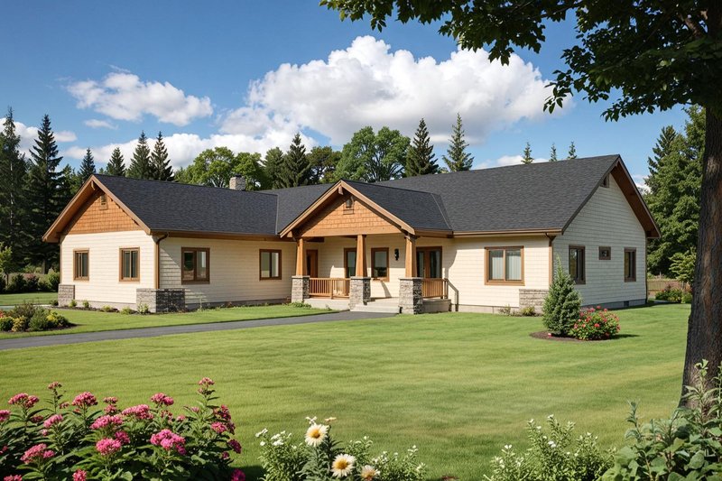 Dream House Plan - Exterior - Front Elevation 2 for Traditional House Plan #117-364 - 3 bed, 2.5 bath
