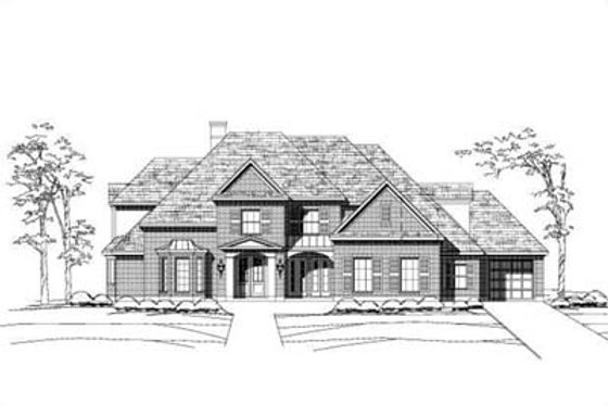 Exterior - Front Elevation for Traditional House Plan #411-145 - 5 bed, 4.5 bath