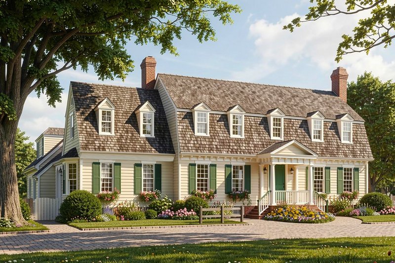 House Blueprint - Craftsman Exterior - Front Elevation Plan #137-408