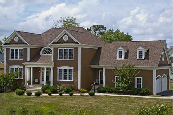 Exterior - Front Elevation 3 for Country House Plan #137-210 - 5 bed, 4 bath
