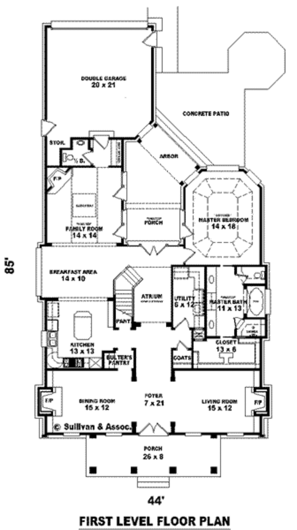 Southern Floor Plan - Main Floor Plan #81-1108