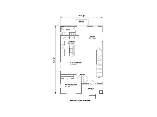 Contemporary Floor Plan - Main Floor Plan #116-311