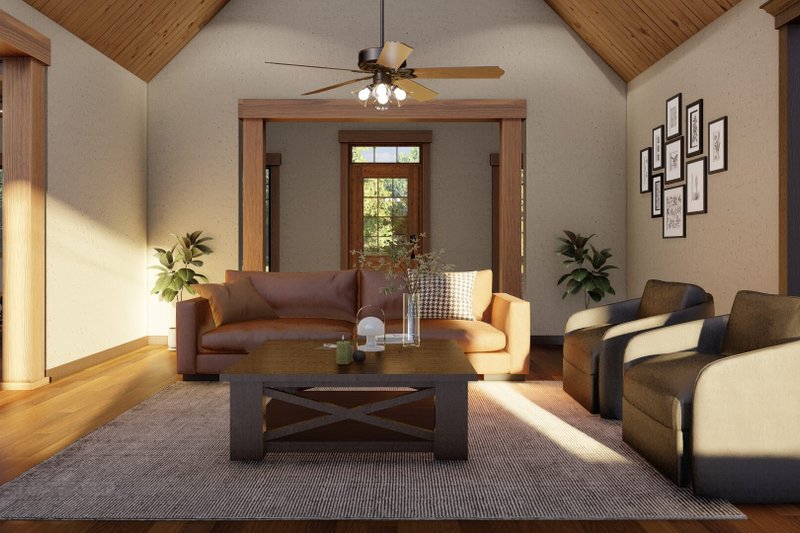 House Blueprint - Interior - Family Room 2 for European House Plan #17-2222 - 3 bed, 2 bath