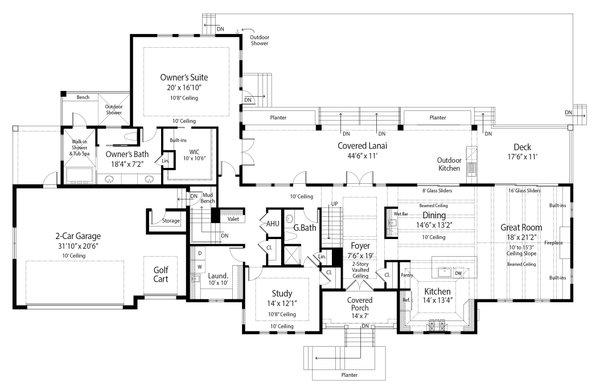 Floor Plan - Main Floor for Traditional House Plan #938-149 - 4 bed, 4 bath