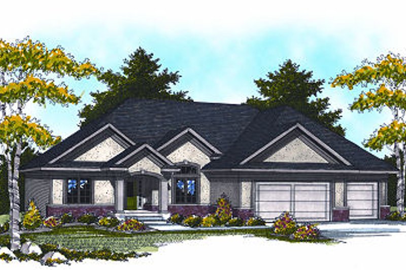 Architectural House Design - Mediterranean Exterior - Front Elevation Plan #70-869