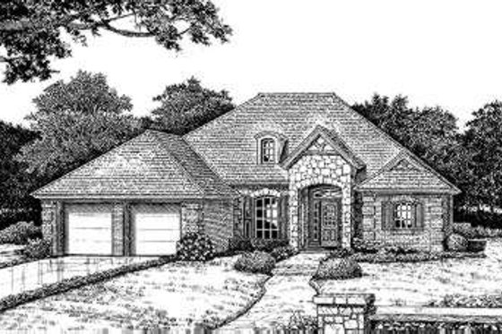 Exterior - Front Elevation for European House Plan #310-162 - 4 bed, 2 bath