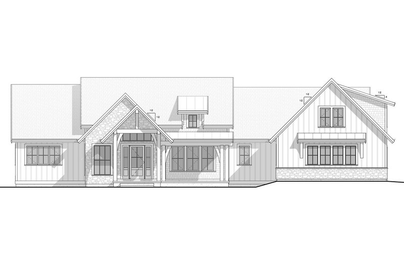 Home Plan - Exterior - Front Elevation 3 for Ranch House Plan #1086-3 - 3 bed, 3.5 bath