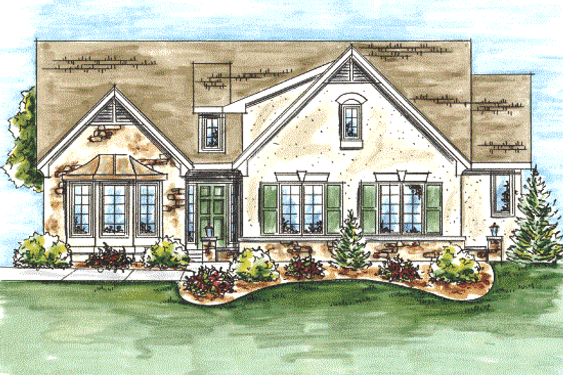 House Design - Traditional Exterior - Front Elevation Plan #20-1603