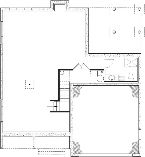 Farmhouse Floor Plan - Lower Floor Plan #23-2776