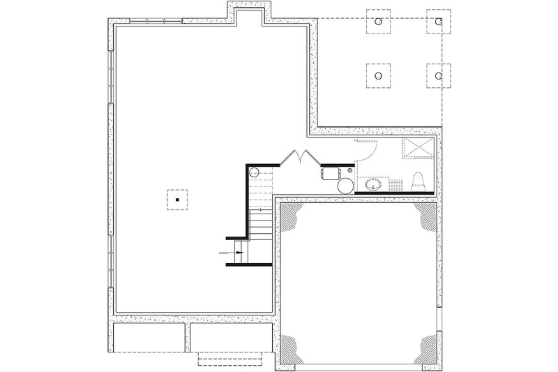 House Plan Design - Floor Plan - Lower Floor for Farmhouse House Plan #23-2776 - 3 bed, 1.5 bath