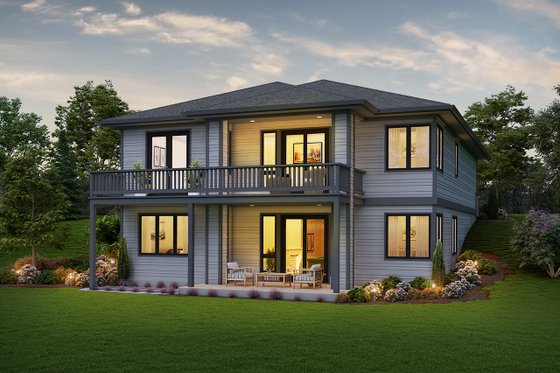 Exterior - Rear Elevation for Contemporary House Plan #48-961 - 4 bed, 3 bath