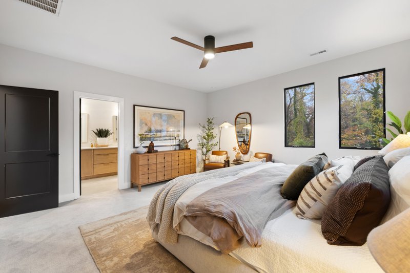 House Blueprint - Interior - Master Bedroom 2 for Modern House Plan #1080-28 - 3 bed, 2.5 bath