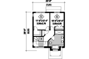 Contemporary Style House Plan - 2 Beds 1 Baths 1247 Sq/Ft Plan #25-4434 
