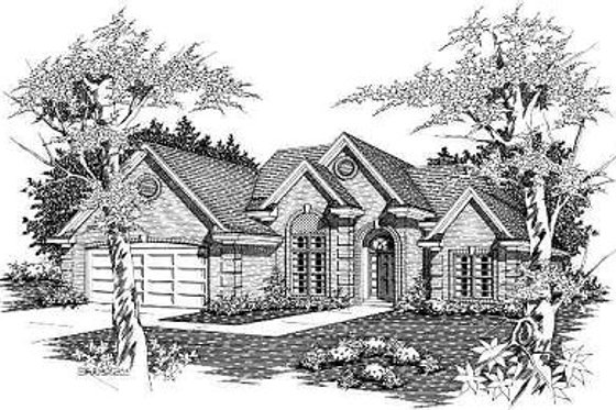 Exterior - Front Elevation for Traditional House Plan #329-233 - 3 bed, 2 bath