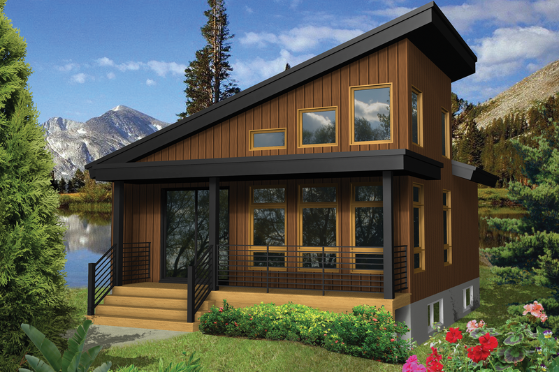 Architectural House Design - Contemporary Exterior - Front Elevation Plan #25-4384