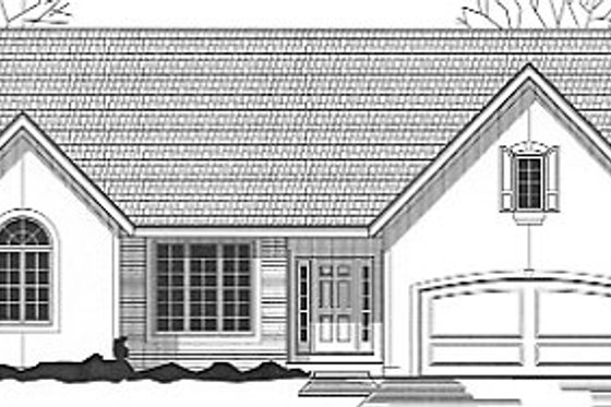 Exterior - Front Elevation for Traditional House Plan #67-680 - 4 bed, 3 bath