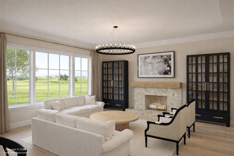 House Blueprint - Interior - Family Room for Craftsman House Plan #927-1057 - 5 bed, 3.5 bath