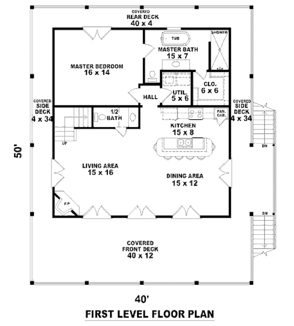 Dream House Plan - Beach Floor Plan - Main Floor Plan #81-13774