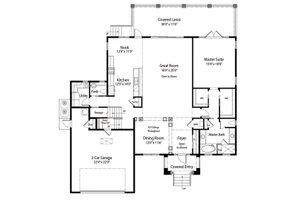 Floor Plan - Main Floor for Mediterranean House Plan #938-84 - 4 bed, 3.5 bath
