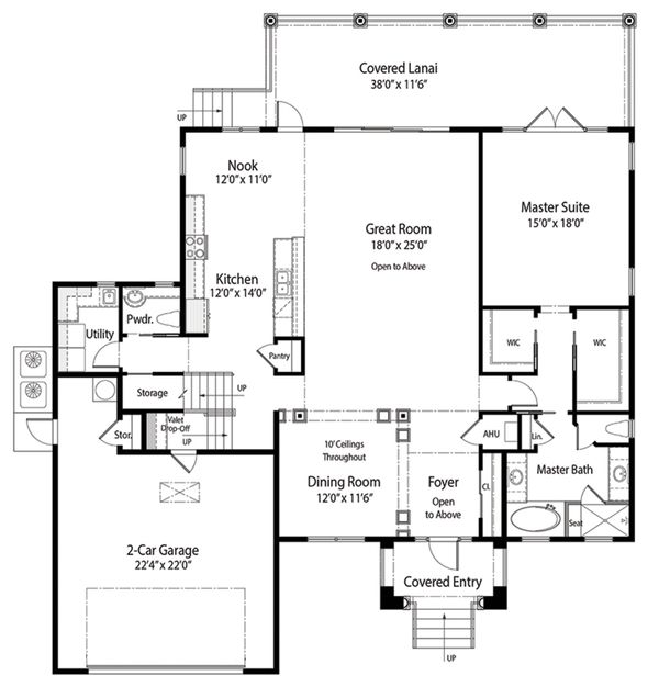 Home Plan - Mediterranean Floor Plan - Main Floor Plan #938-84
