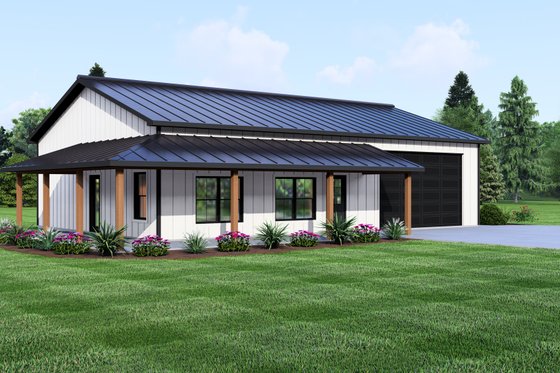 Exterior - Other Elevation 2 for Barndominium House Plan #1064-312 - 3 bed, 1 bath