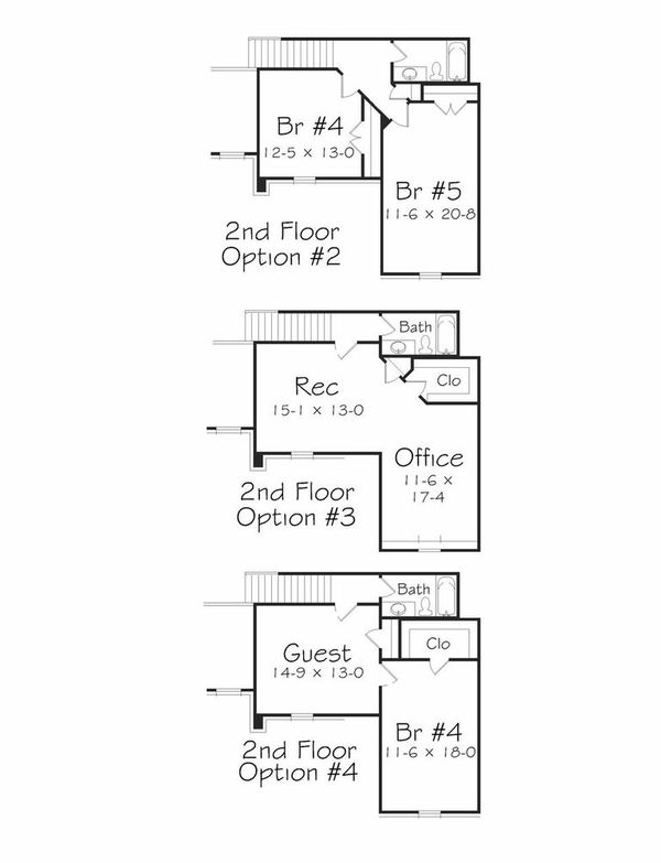 Floor Plan - Upper Floor Plan #329-331