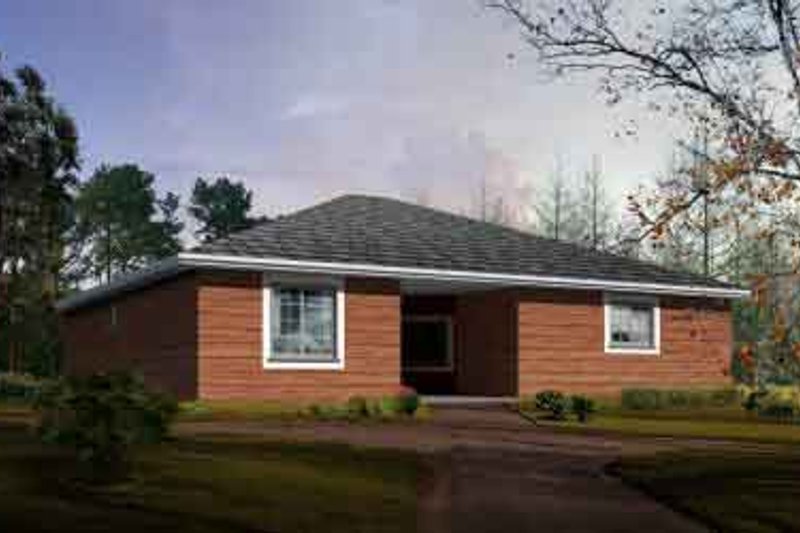 Architectural House Design - Ranch Exterior - Front Elevation Plan #1-1284
