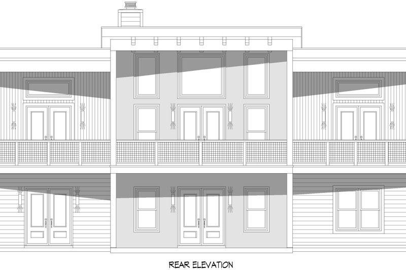 Dream House Plan - Exterior - Rear Elevation 1 for Country House Plan #932-1135 - 2 bed, 2.5 bath