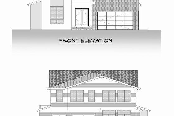 Exterior - Front Elevation 3 for Contemporary House Plan #1066-176 - 5 bed, 4.5 bath