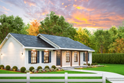 Traditional Style House Plan - 3 Beds 2 Baths 1152 Sq/Ft Plan #54-639 