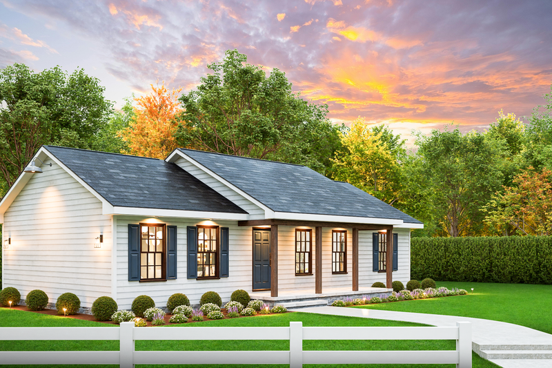 Architectural House Design - Exterior - Front Elevation 4 for Traditional House Plan #54-639 - 3 bed, 2 bath