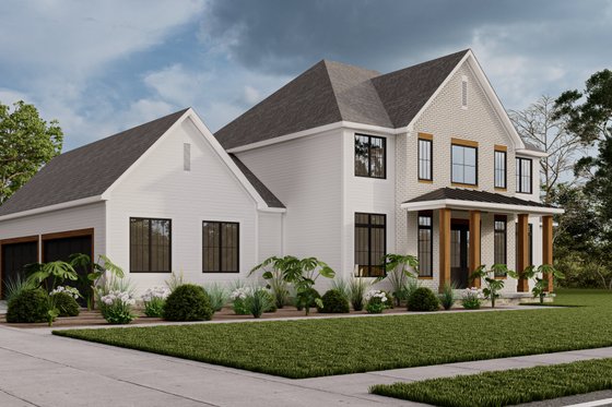 Exterior - Front Elevation 3 for Farmhouse House Plan #1089-32 - 4 bed, 3.5 bath