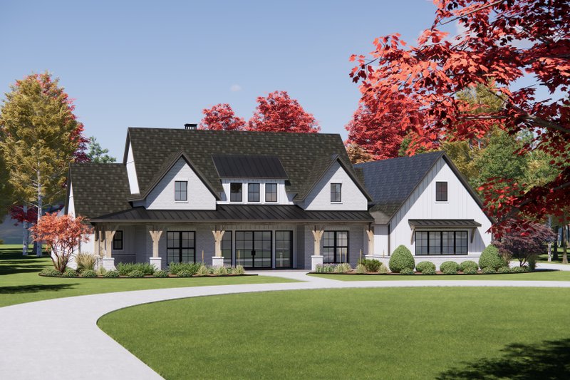 House Design - Exterior - Front Elevation 3 for Farmhouse House Plan #1096-44 - 4 bed, 4.5 bath