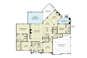 Floor Plan - Main Floor for Farmhouse House Plan #119-459 - 4 bed, 4.5 bath