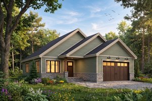 House Plan Design - Exterior - Front Elevation for Craftsman House Plan #23-2903 - 2 bed, 1 bath